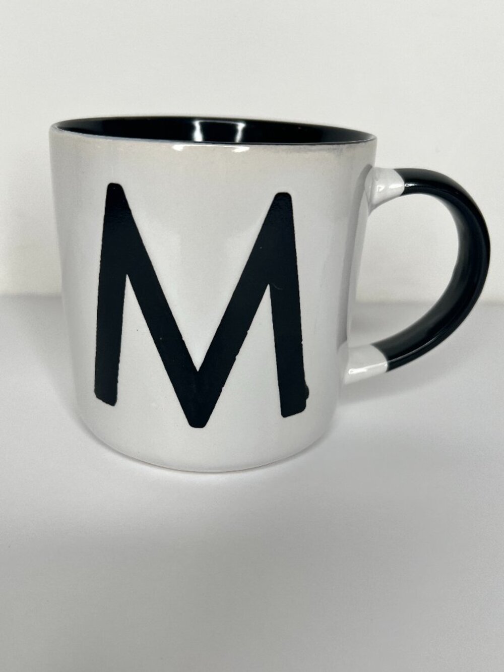 Royal Norfolk Oversized Ceramic Coffee Mug Monogrammed M 16 oz